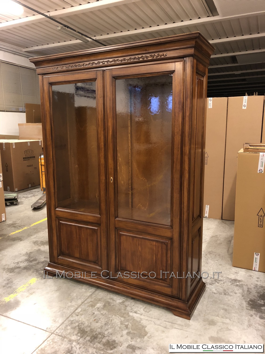 Vetrina classica noce